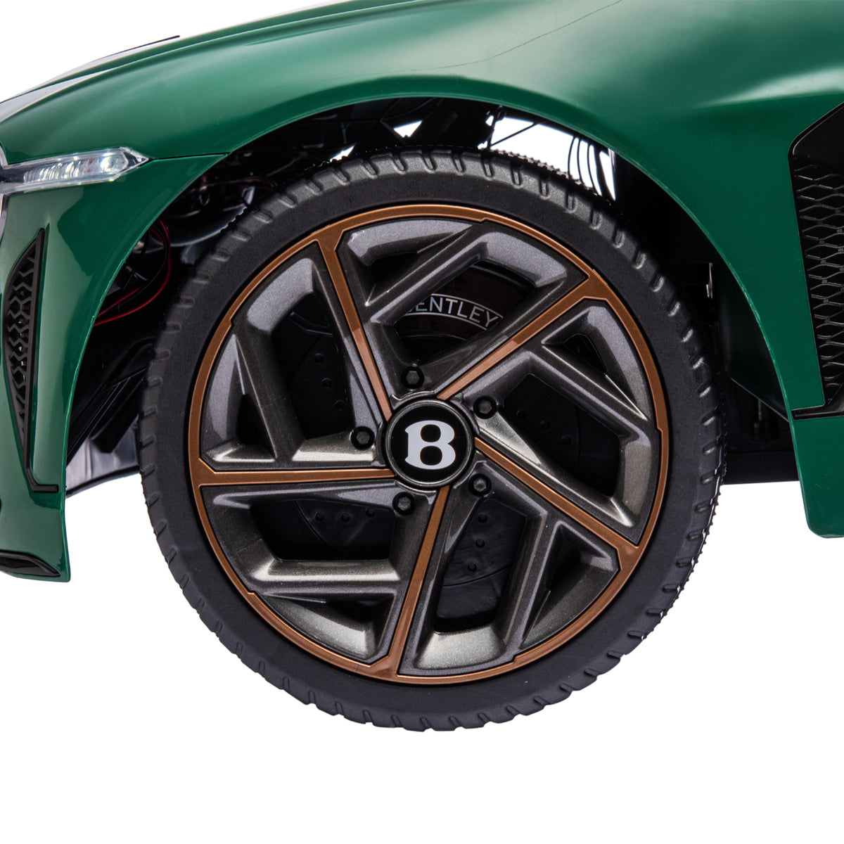Bentley Bacalar Licensed 12V Kids Electric Car, with Remote Control, Horn, Lights, Music, Suspension Wheels, Green