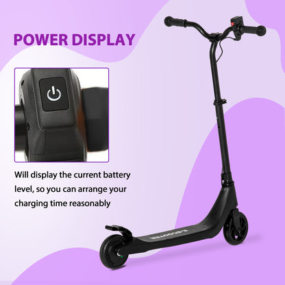 Electric Scooter, 120W Motor E-Scooter, Adjustable Height, Rear Brake for Ages 6+ Years