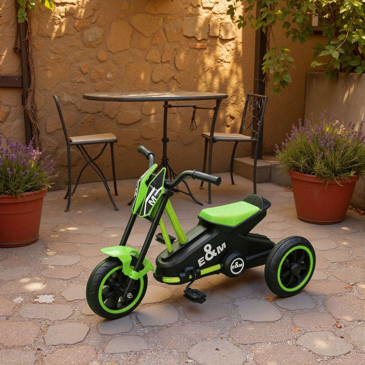 Kids Tricycle Baby Trike, Kids Trike with Pedal, 3 Wheel Toddler Balance Bike for Indoor Outdoor Use, Green