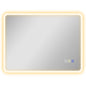 80 x 60cm LED Bathroom Mirror, with Bluetooth - Silver Tone