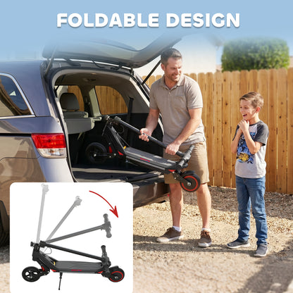 Electric Scooter for Kids, Foldable E Scooter for Age 6+ with LED Display, RGB lights, Up to 16km/h
