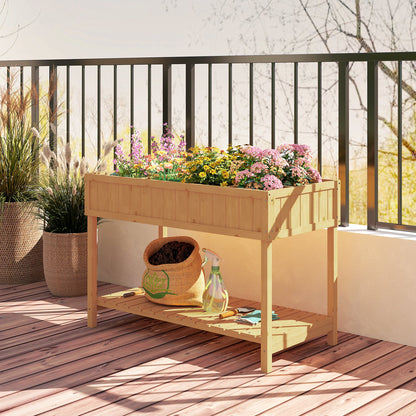 Garden Wooden Planters, Rectangular 8 Compartment Plant Stand