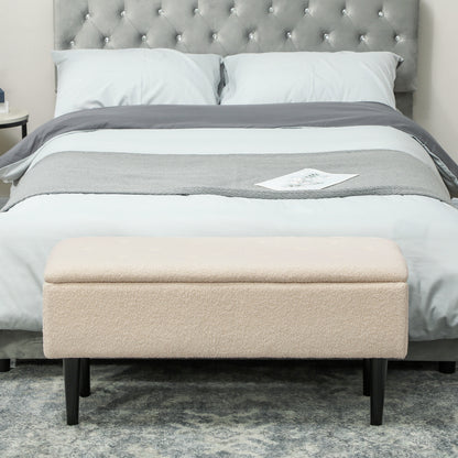 57L Teddy Fleece Storage Ottoman