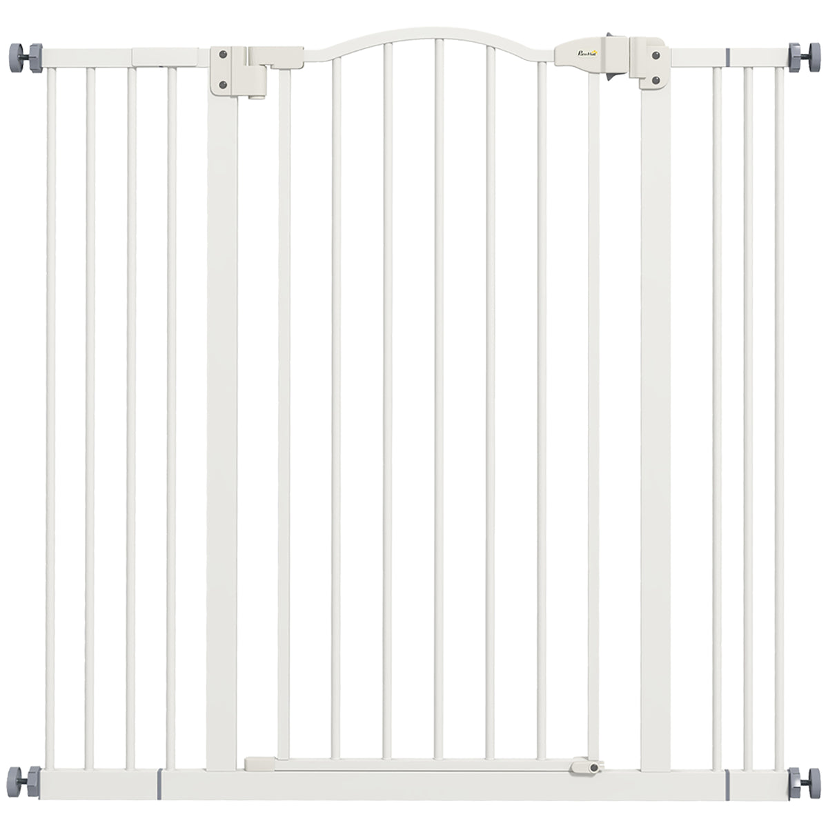 Pressure Fit Dog Stair Gate No Drilling Safety Gate Auto Close for Doorways, Hallways, 74-100cm Adjustable, 94cm Tall, White