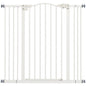 Pressure Fit Dog Stair Gate No Drilling Safety Gate Auto Close for Doorways, Hallways, 74-100cm Adjustable, 94cm Tall, White