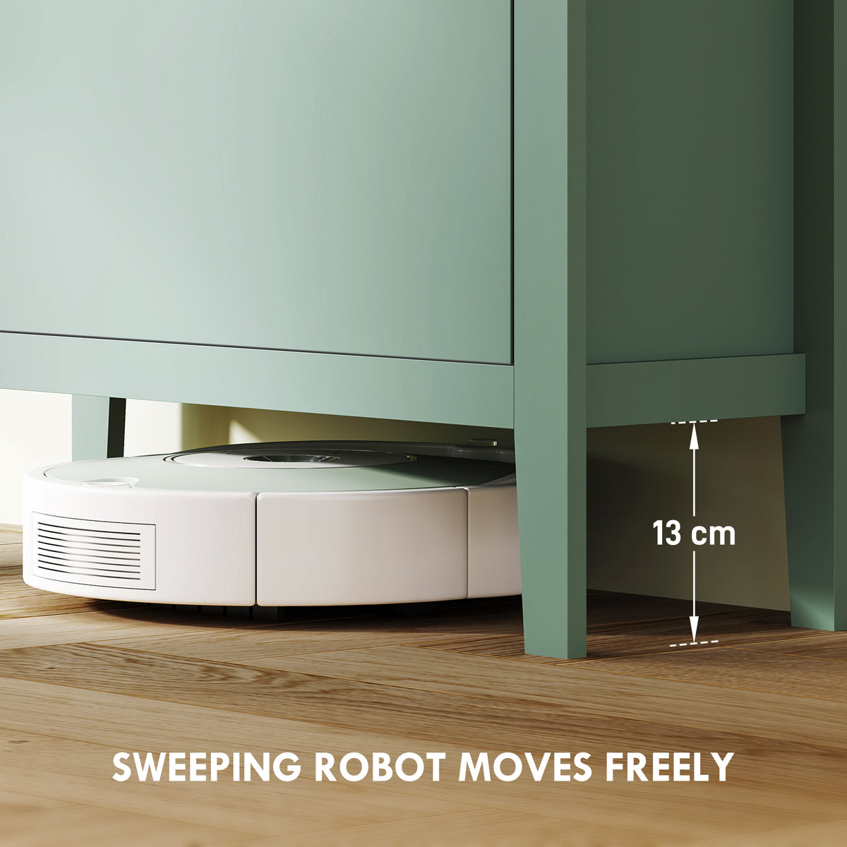Modern Two-Drawer Shoe Cabinet - Green