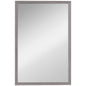 Wall Bathroom Mirror, 40 x 60 cm Wall-Mounted Mirror for Living Room, Bedroom, Hallway, Grey