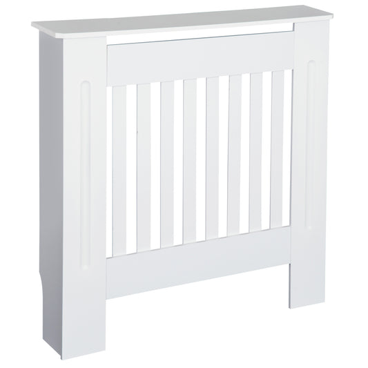 Slatted Radiator Cover Painted Cabinet MDF Lined Grill in White (78W x 19D x 81H cm)