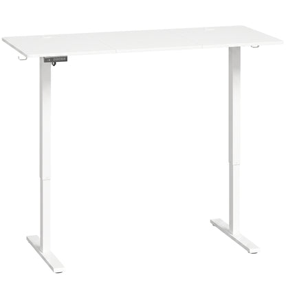 Standing Desk Memory Control Height Adjustable Desk 2 Cable Holes LED Display Sit Stand Desk White