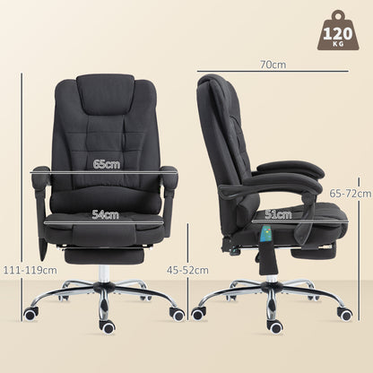 Six-Point Massage and Heated Office Chair with 135°Recline Back