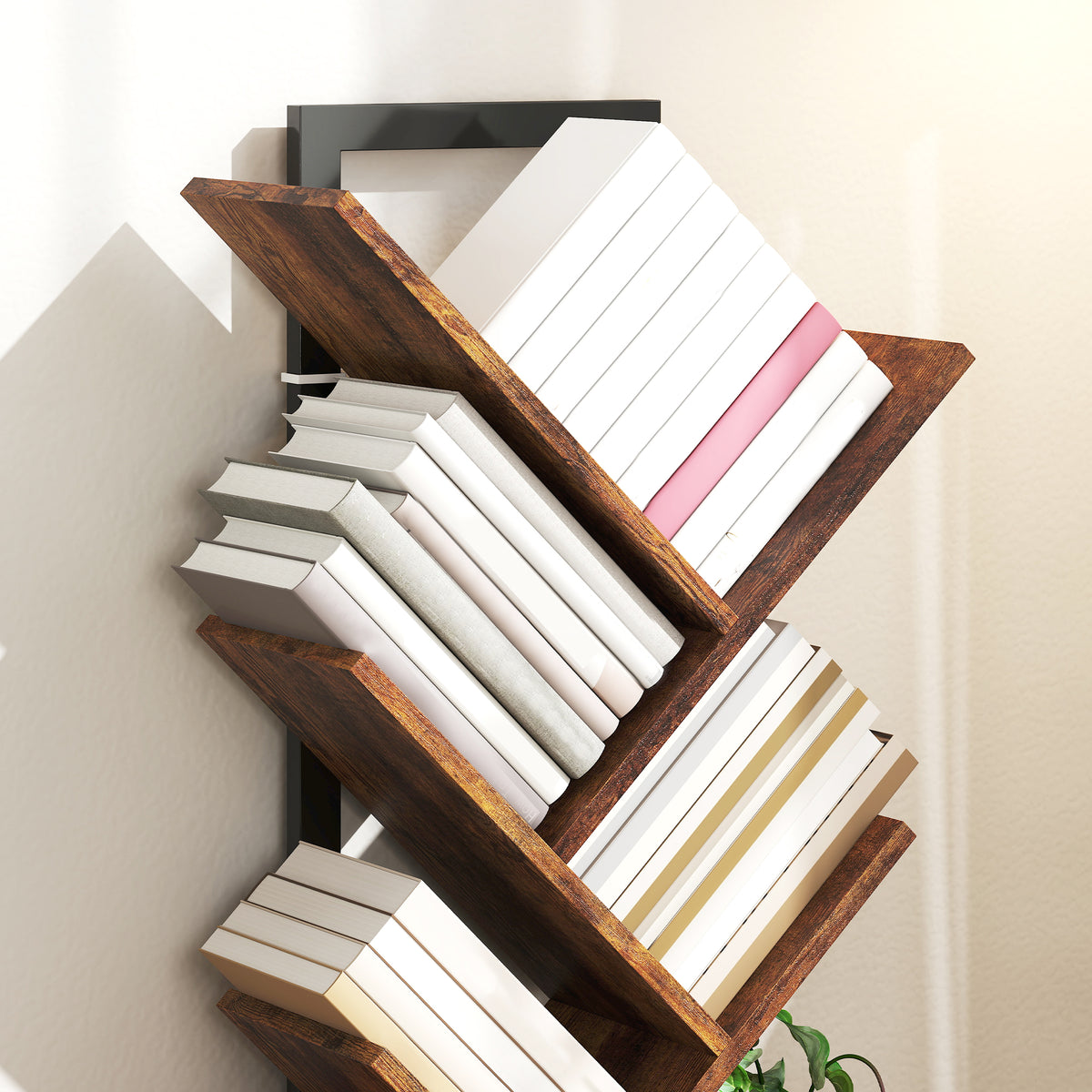 Six-Section Tree Bookcase - Wood-Effect
