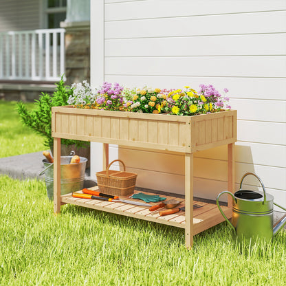 Garden Wooden Planters, Rectangular 8 Compartment Plant Stand