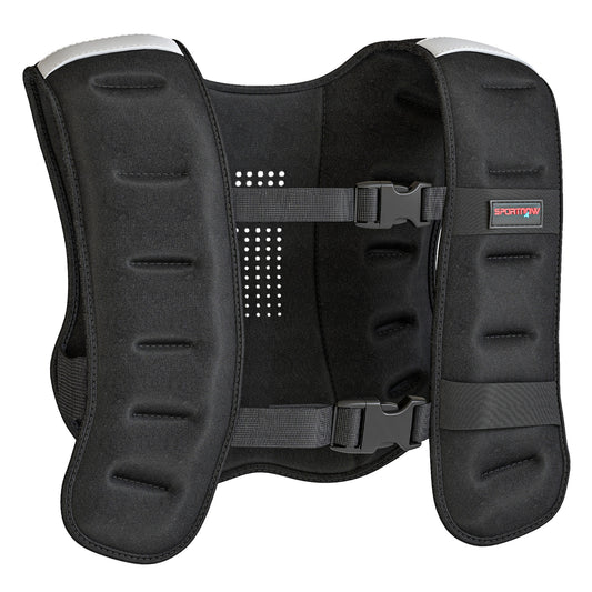 Weighted Vest, 8 kg Weight Vest with Adjustable Straps, Reflective Strips, Black