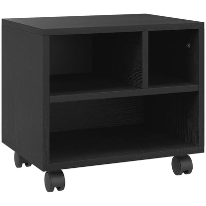 Three-Compartment Printer Cabinet, with Wheels
