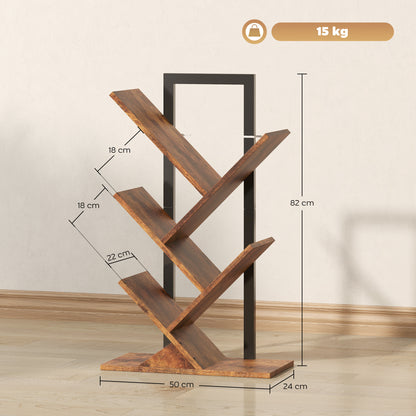 Four-Section Tree Bookcase - Wood-Effect