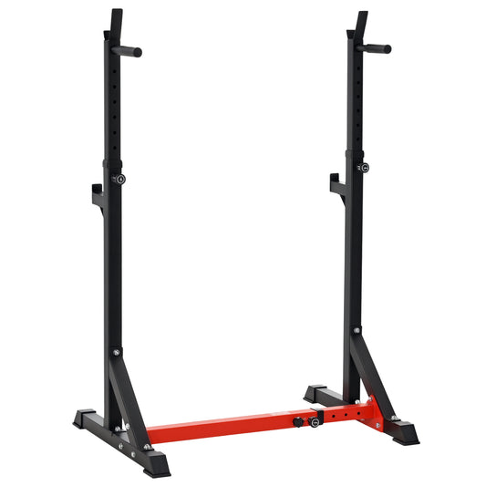 Barbell Rack, Width and Height Adjustable Dip Stand, Bench Press Rack for Home Gym Weight Lifting Fitness Workout, Max Load 150kg