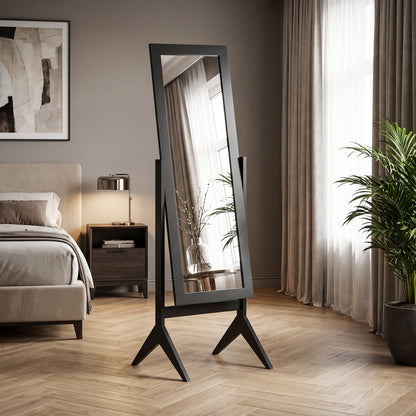 Freestanding Adjustable Angle Dressing Mirror, Full Length Mirror for Bedroom, Living Room, 148 x 47 cm