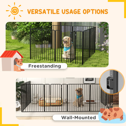 100cm 8 Panels Heavy Duty Dog Pen, Pet Playpen for Indoors, Outdoors, Small, Medium, Large Dogs