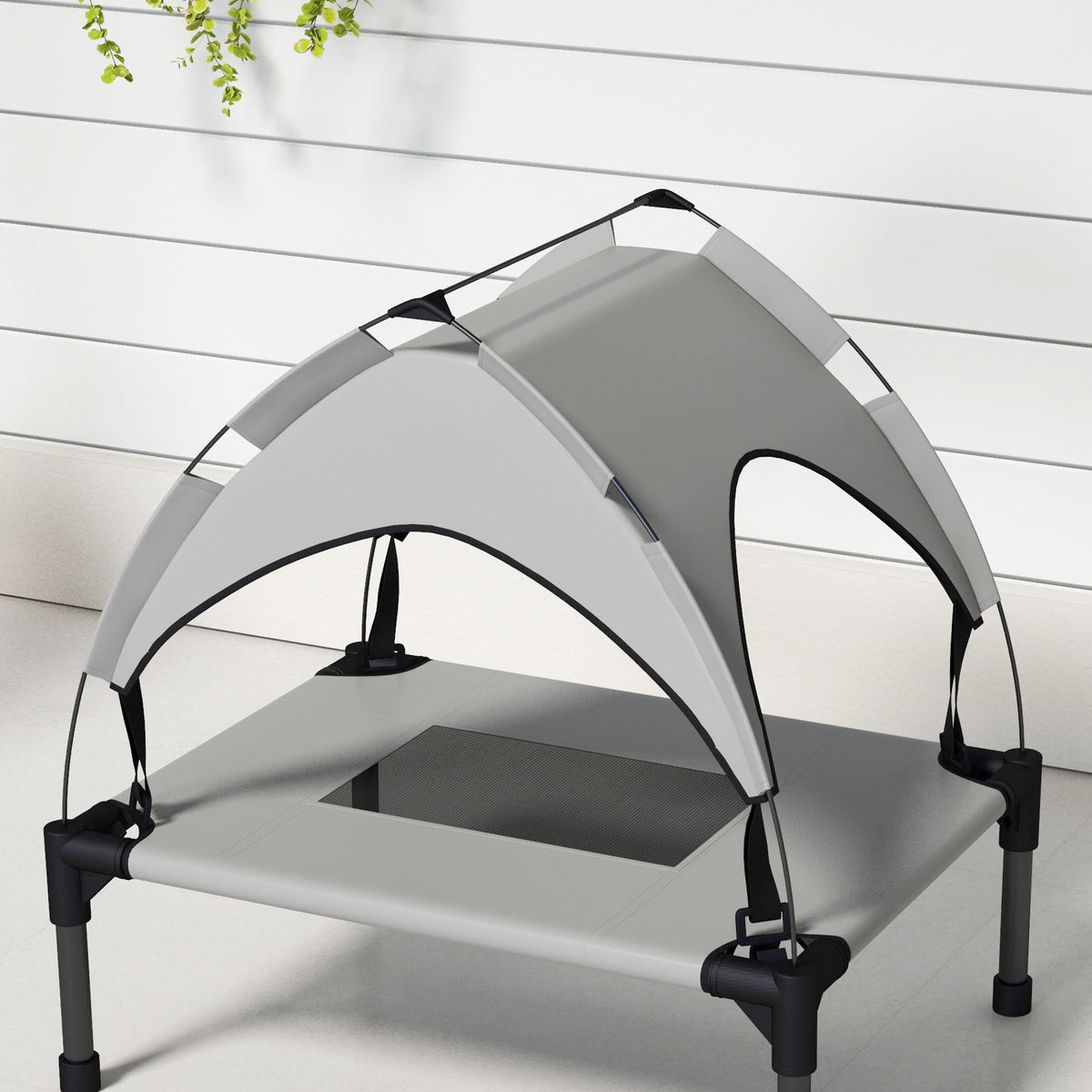 Cooling Raised Pet Bed w/ Washable Breathable Mesh, for Mini Small Dogs, 61 x 46 x 63cm - Light Grey