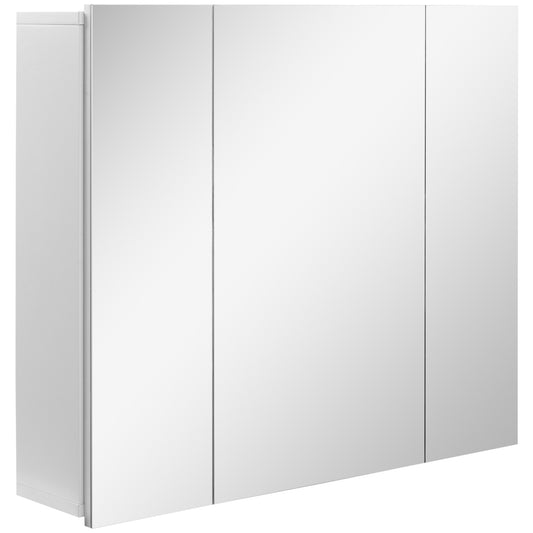 Wall Mounted Mirror Cabinet - White
