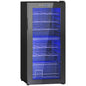 32-Bottle Narrow Wine Fridge, with Lights - Black