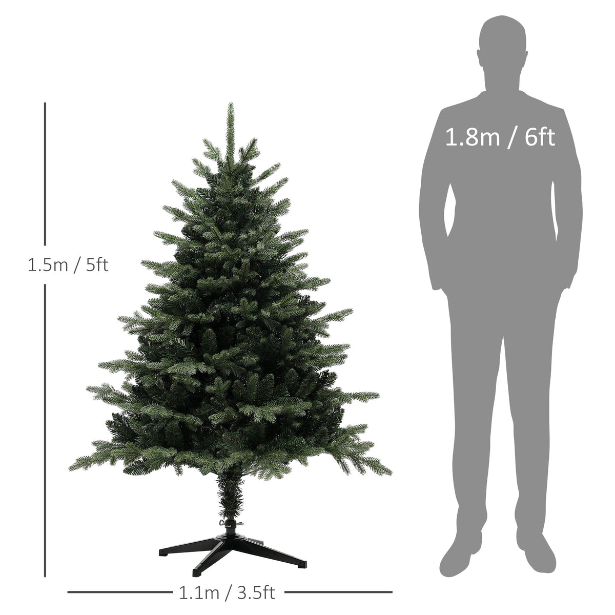 5ft Artificial Spruce Christmas Tree - Green