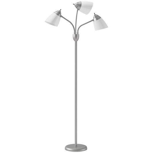 Arc Tree Floor Lamp with 3 Adjustable Rotating Lights and 3000K/4500K/6500K Colour Temperatures, Silver Tone
