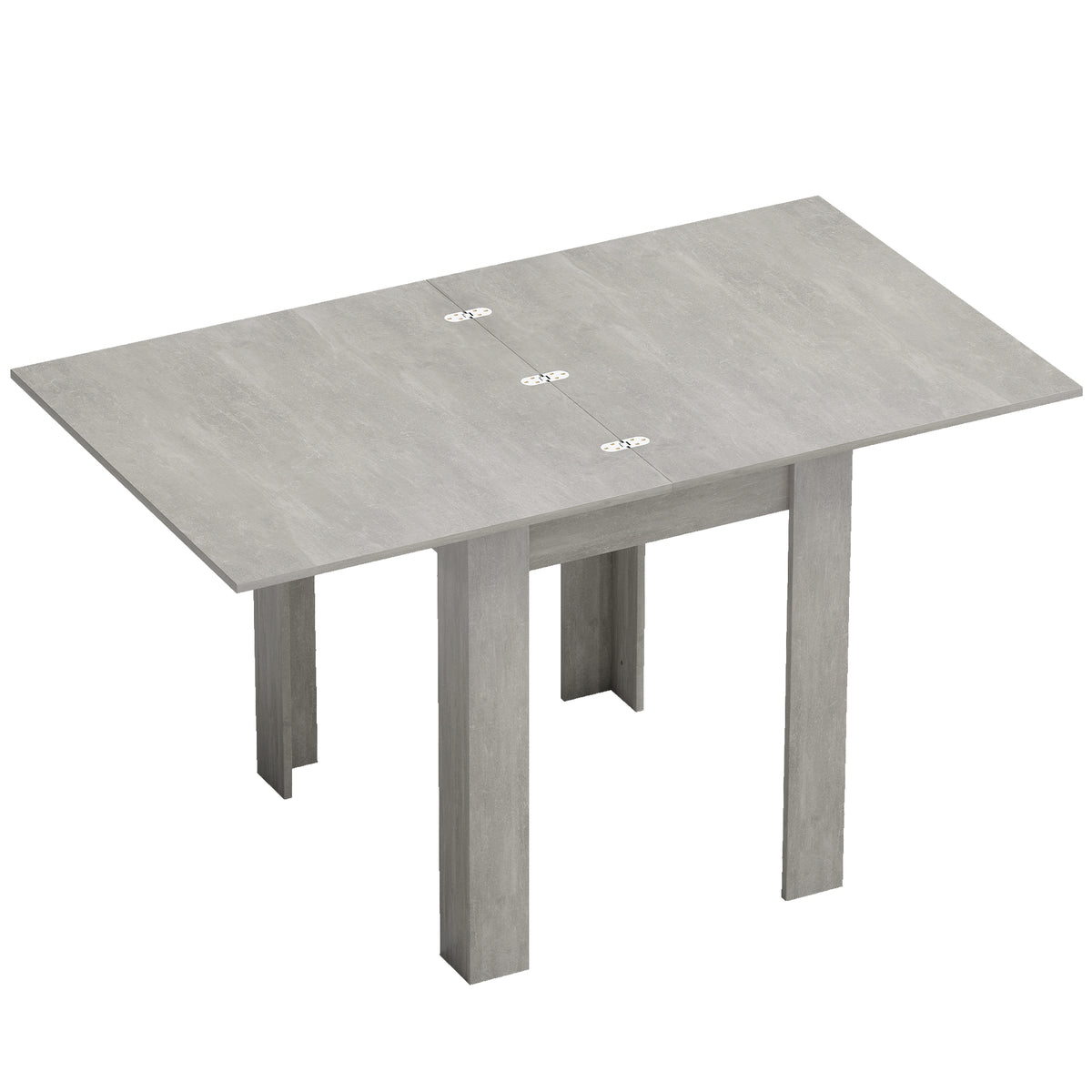 Folding Dining Table for 4-6, Rectangular Extendable Drop Leaf Table for Small Spaces, 140 x 80 x 77.5 cm