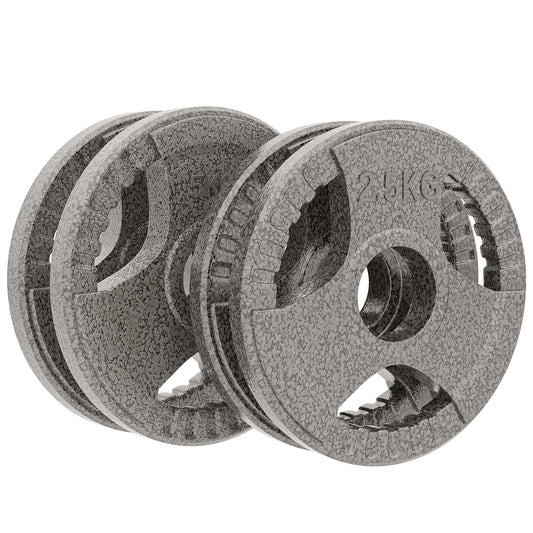 Set of 4 Cast Iron Weight Plate for 2 inch/5cm hole Dumbbell Handle Bar 15kg Dumbbell Plates Barbell Weight 2 x 5kg, 2 x 2.5kg