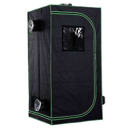Grow Tent Reflective Mylar Hydroponic with Adjustable Vents and Floor Tray for Indoor Plant Growing, 80 x 80 x 160 cm (31.5" x 31.5" x 63")