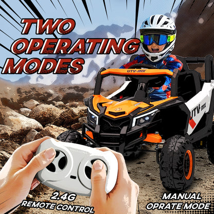 12V Kids Ride On Car with Remote Control, Kids Electric Car with Suspension System, Music, for Ages 3-5 Years