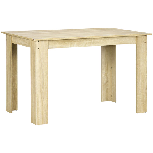 Dining Table for 4-6 People, Kitchen Table with Wood Effect for Dining Room