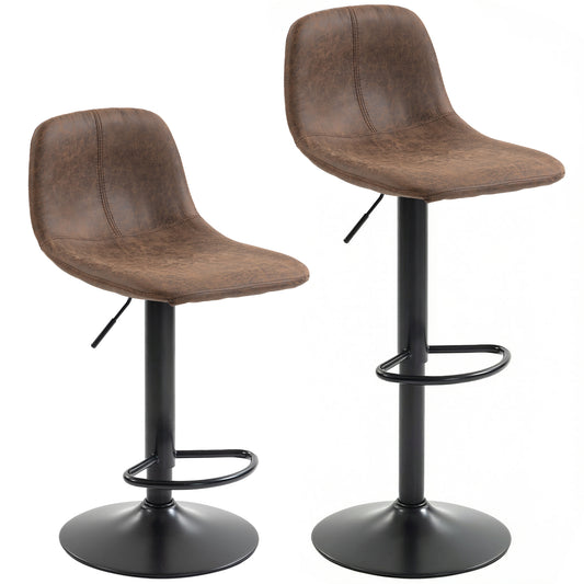 Bar Stools Set of 2, Modern Swivel Barstools with Footrest for Kitchen Island and Dining Room