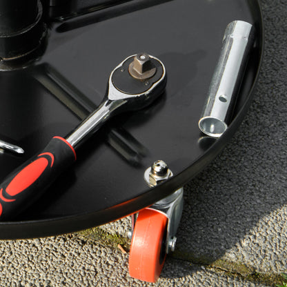 Rolling Mechanical Stool, Pneumatic Adjustable Workshop Stool with Tool Tray, Wheels