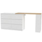 Vanity Table, Dressing Table with 6 Drawers and 3-Tier Shelf for Women and Girls, White