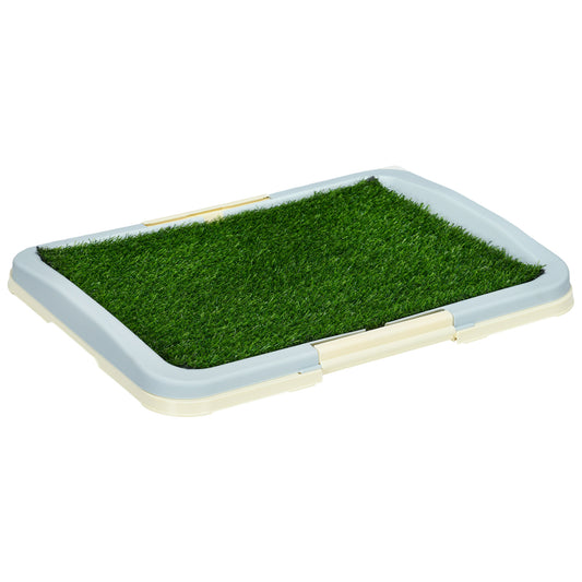 Puppy Training Pad, Indoor Portable Puppy Pad, with Artificial Grass, Grid, Panel, Tray, 63 x 48.5cm
