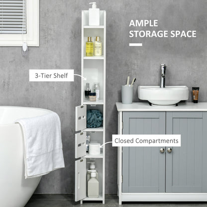 Modern Bathroom Storage Cabinet, Freestanding Tall Bathroom Cabinet with Open Shelves for Bedroom Hallway