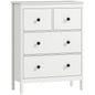 Modern Chest of Drawers, 4 Drawer Dresser Clothes Storage Organiser for Living Room, Hallway, Entryway, White