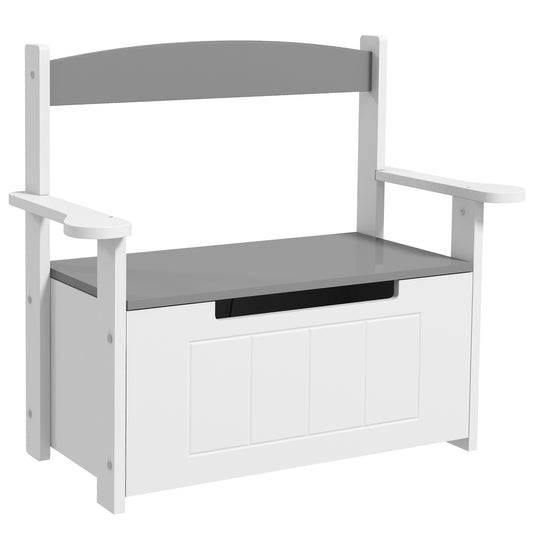 2-in-1 Toy Box for Kids with Lid for Bedroom, Nursery, Playroom