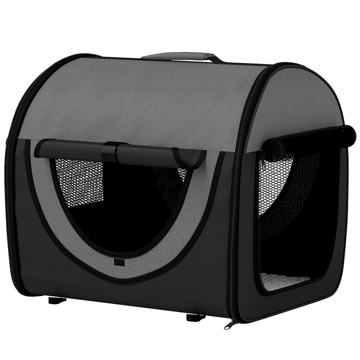 Folding Fabric Soft Pet Crate, 46Lx36Wx41H cm - Black