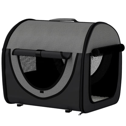 Folding Fabric Soft Pet Crate, 46Lx36Wx41H cm - Black