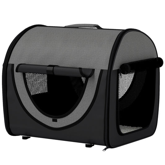Folding Fabric Soft Pet Crate, 46Lx36Wx41H cm - Black