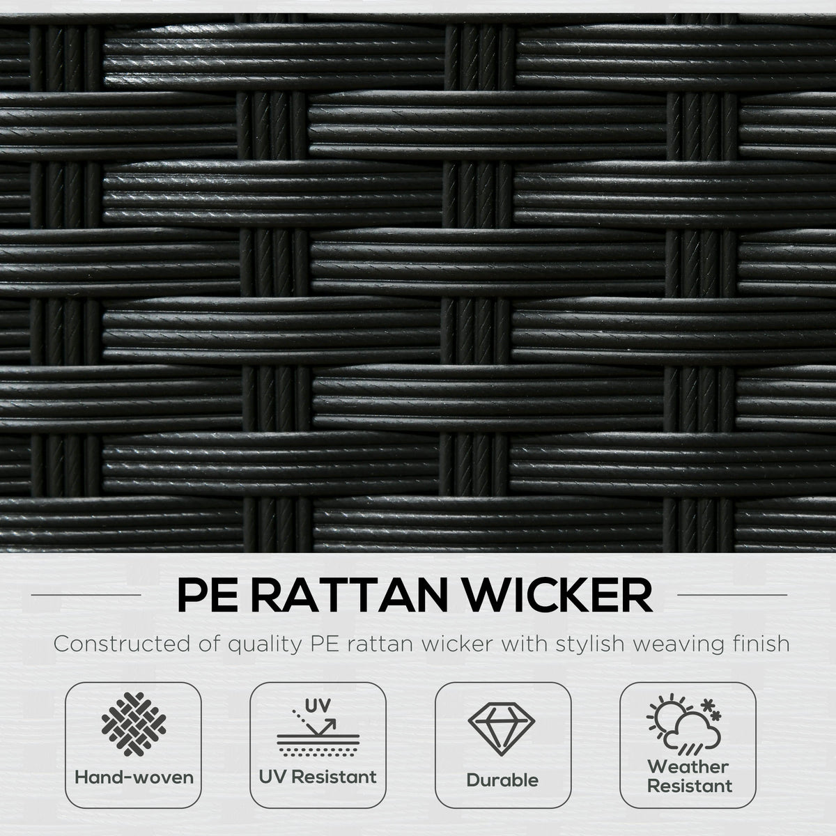 8 Pieces PE Rattan Corner Sofa Set, Patio Wicker Sofa Seater with Cushion, Washable Cushion Cover & Tempered Glass Table