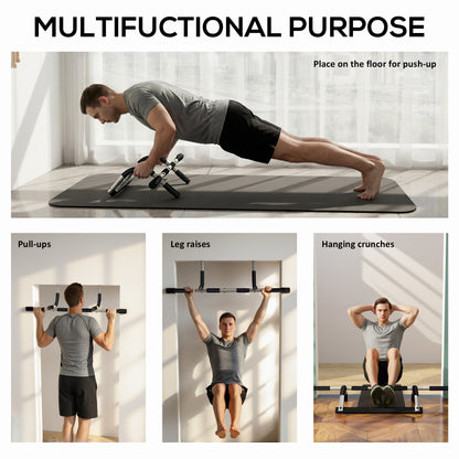 Doorway Pull up Bar, Door Frame Chin up Push up Bar for Home Gym Upper Body Workout, No Drilling or Screws