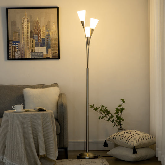 Modern Standing Lamp, 3-Light Upright Floor Lamps for Living Room