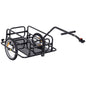 Bike Cargo Trailer Bicycle Trailer Cargo Storage Cart w/ Hitch Cycling Camping Luggage Storage Carrier Transport Steel Black