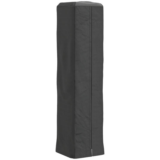Heavy Duty Gas Pyramid Patio Heater Cover, Full Length Outdoor Heater Cover Protector, UPF 30+ Oxford Fabric with Zipper, Black