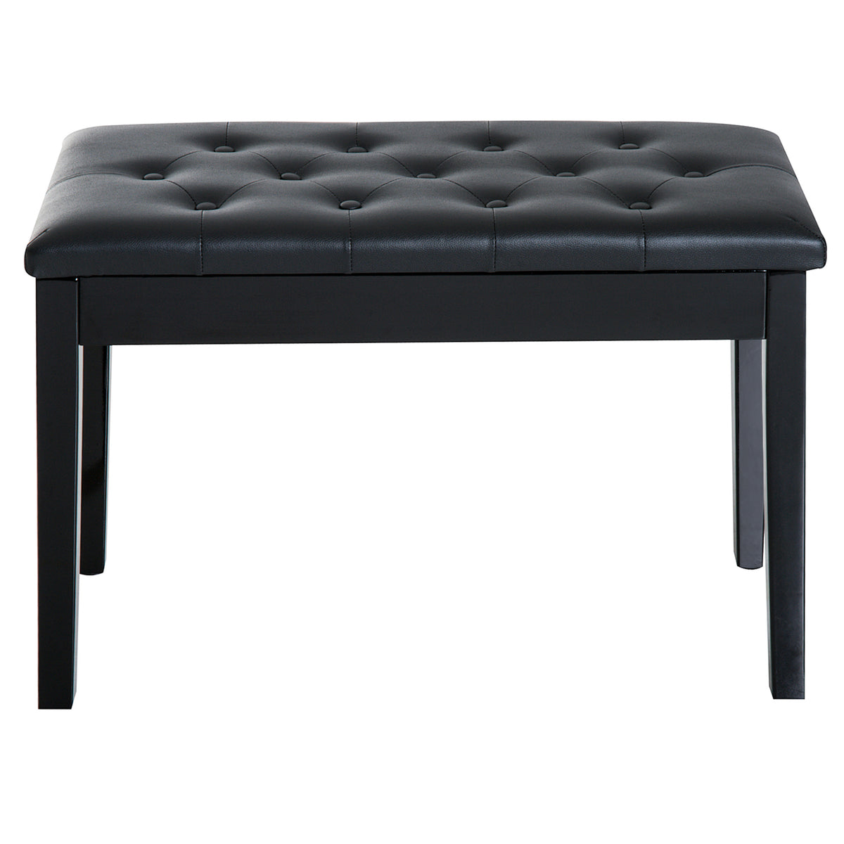 PU Leather Upholstered Piano Stool Makeup Stool Bench Dressing Table Seat with Storage 76x36x50cm
