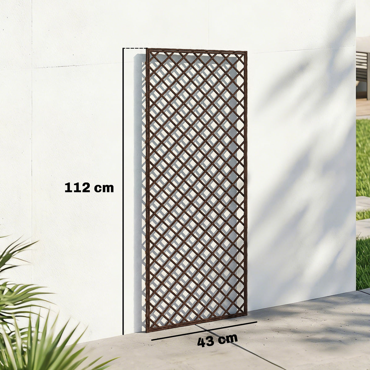 Garden Trellis, Decorative Trellis Panels for Climbing Outdoor Plants, Natural Wood Finish