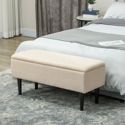 57L Teddy Fleece Storage Ottoman